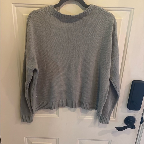 Moon & Madison Sunday Funday Gray Sweater with Football - Picture 4 of 5